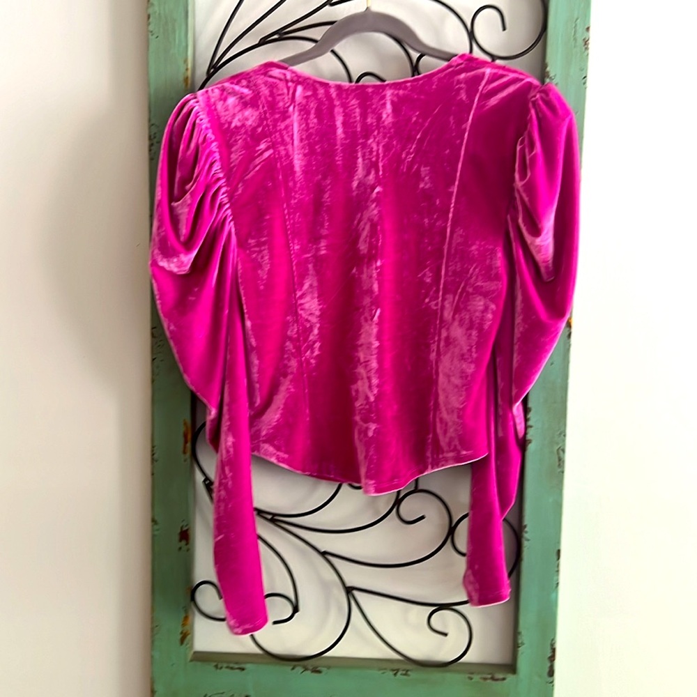 ๐๐๐ FREE PEOPLE HOLD ME TOP SIZE LARGE NWOT PINK VELVET ๐๐๐ - Picture 8 of 11
